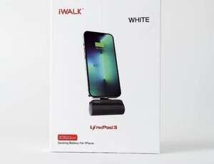iWALK LinkPod 4500mAh USB-C Portable Battery Charger for iPhone (White)